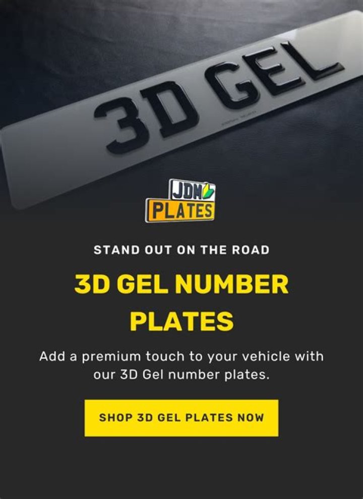 Are gel plates legal DVLA?
