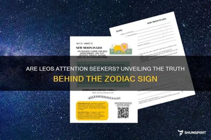 Are Leos attention seekers?