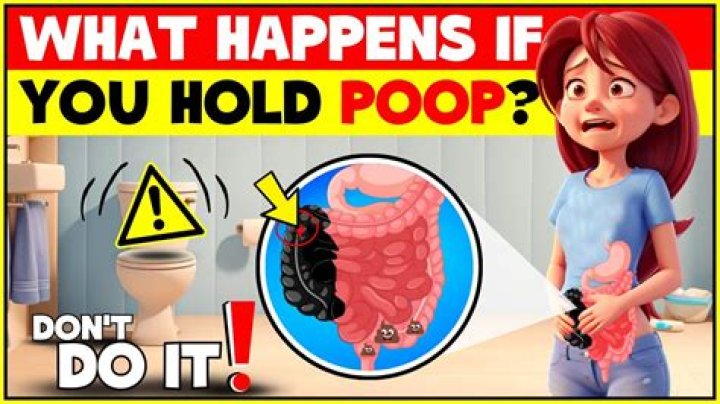 Can holding in poop cause vomiting?
