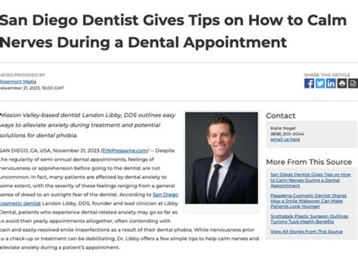 How can I calm my nerves before a dentist appointment?