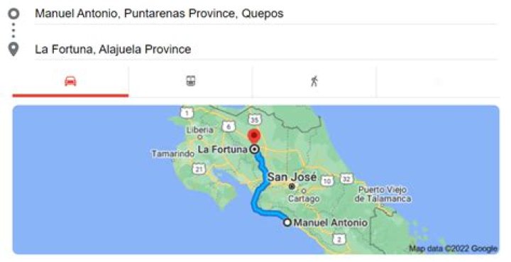 How do I get from La Fortuna to Manuel Antonio?