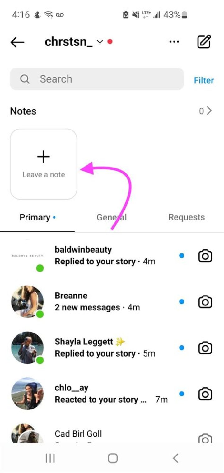 How do I get to options on Instagram?