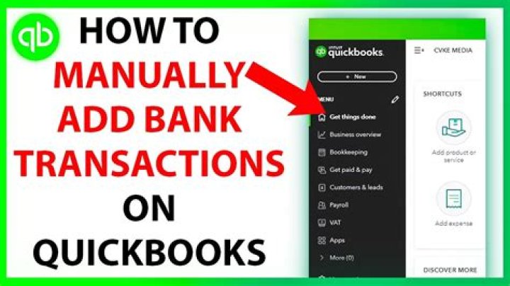 How do I manually add transactions to QuickBooks?