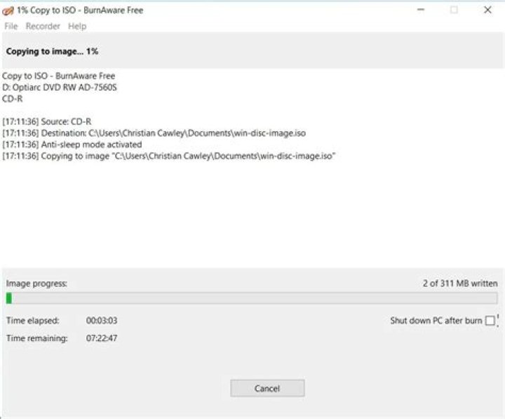 How do I turn a game into an ISO file from a CD?