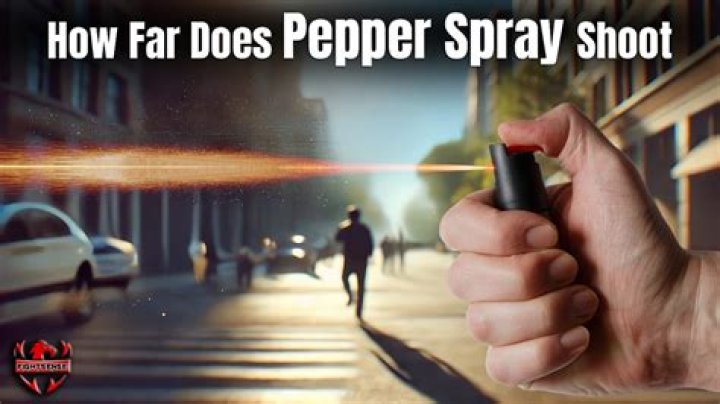 How far does pepper spray shoot?