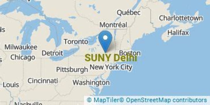 How far is SUNY Delhi from Long Island?
