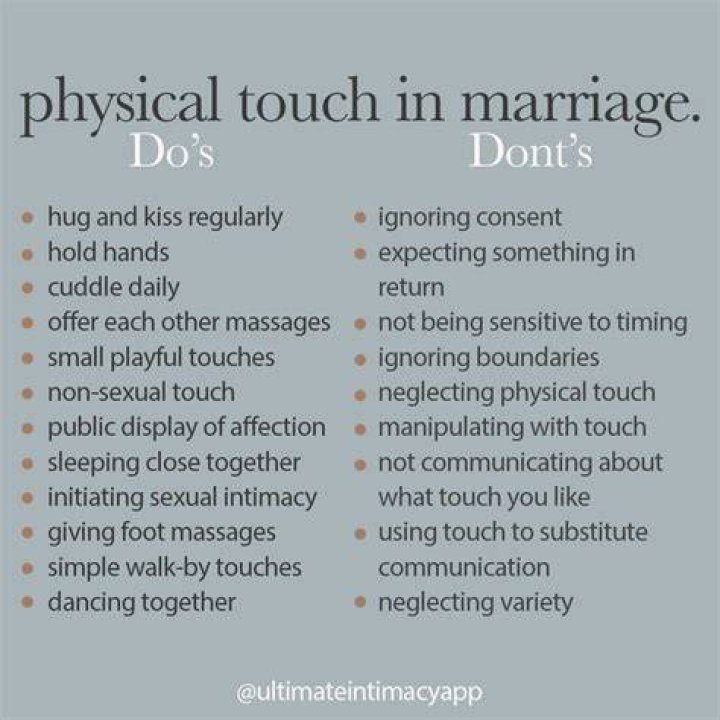 How important is touch in a marriage?
