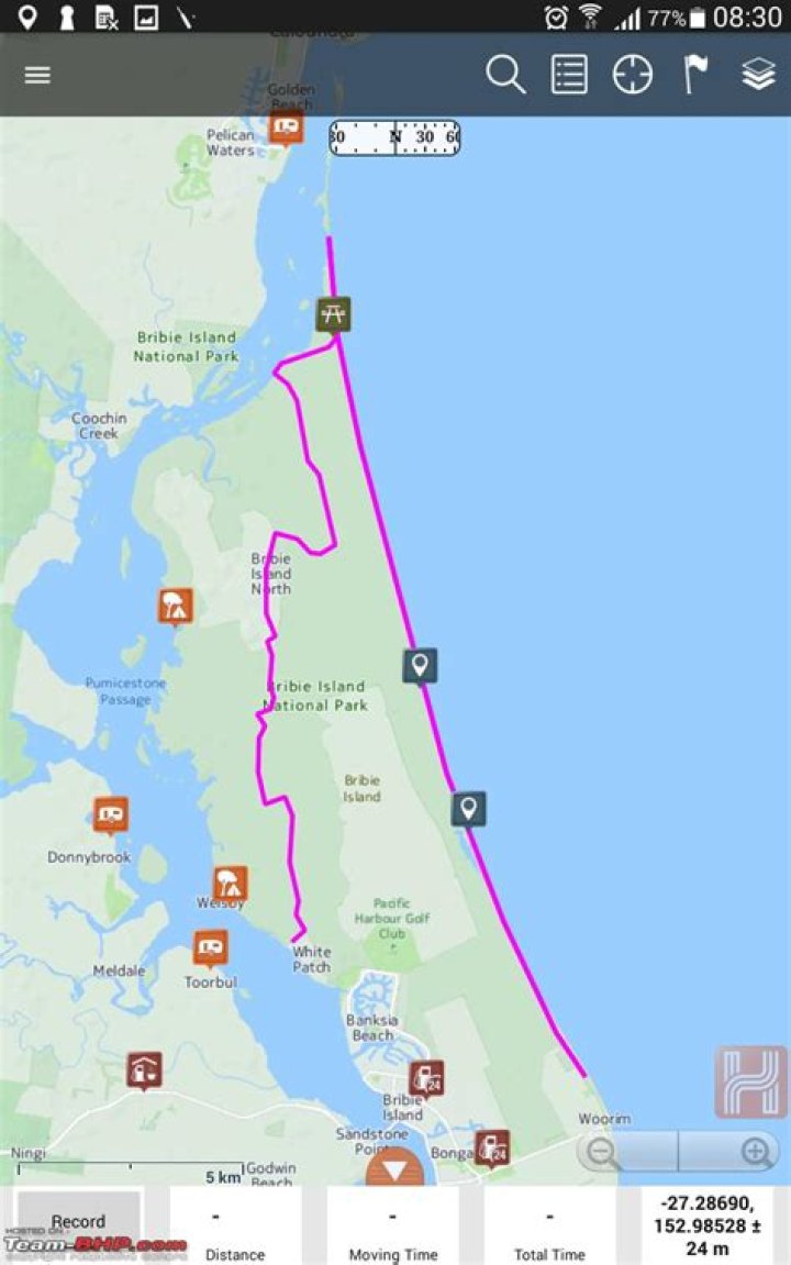 How long does it take to drive from Brisbane to Bribie Island?