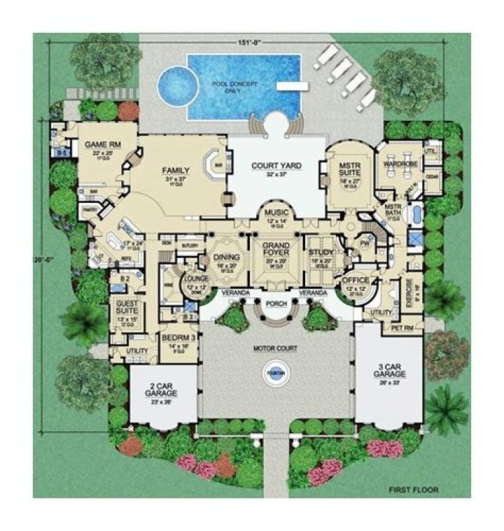 How many room are in a mansion?