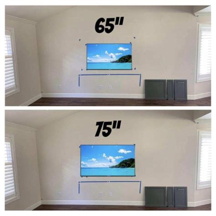 How much bigger is a 75 inch TV to a 65?