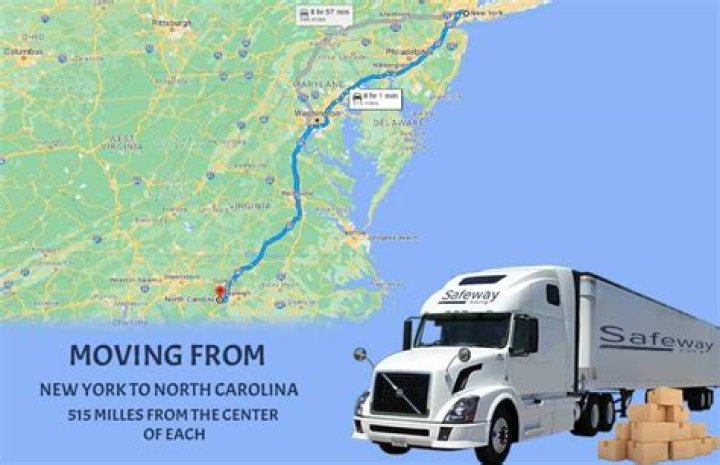 How much is a bus ride from North Carolina to New York?