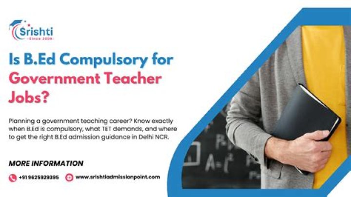 Is B Ed necessary for lecturer?