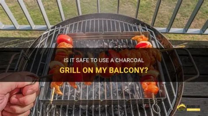 Is it safe to use a charcoal grill on a balcony?