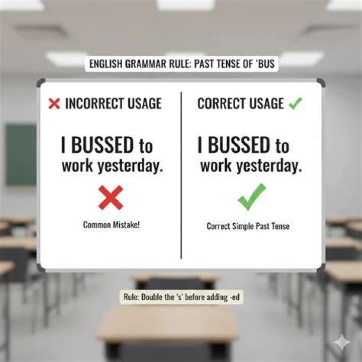 Is it spelled bussed or bused?