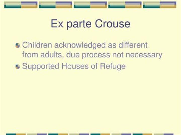 What does ex parte Crouse mean?