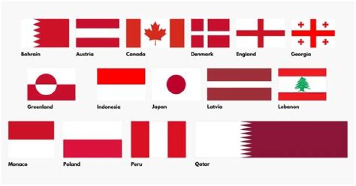 What flag is white with 2 red stripes?