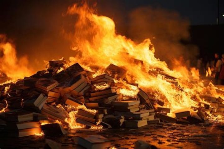 What is the danger of burning books?