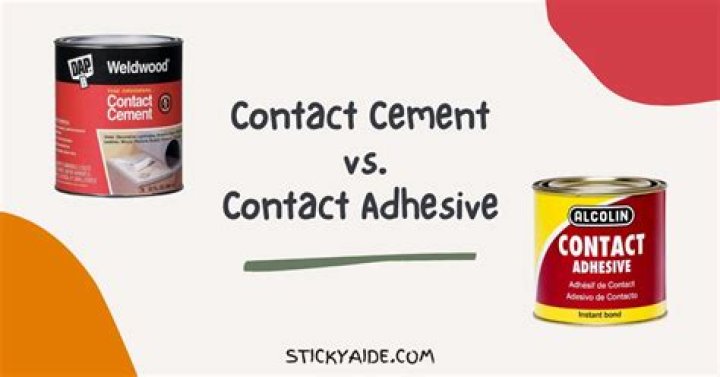 What is the difference between contact adhesive and contact cement?