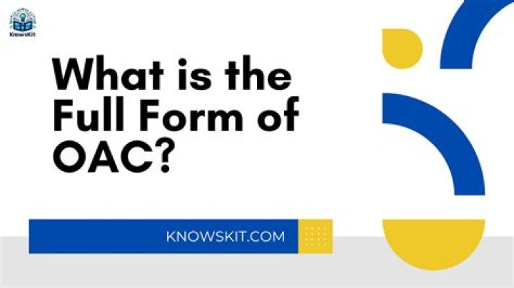 What is the full form of OAC?