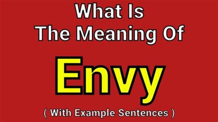 What is the meaning of envy in English?