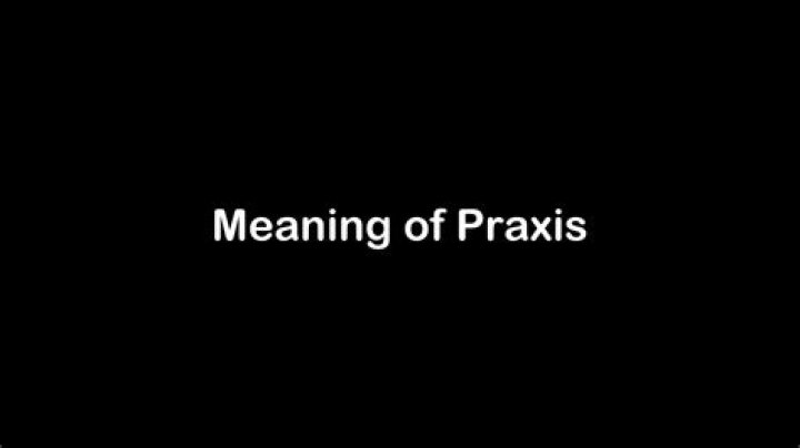 What is the meaning of praxis?