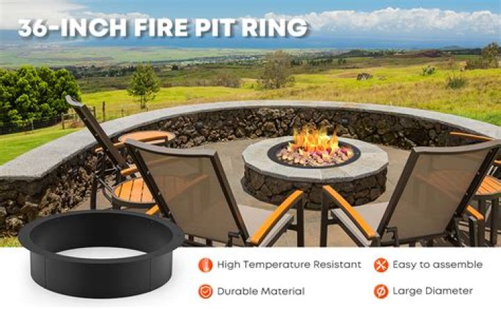 What is the purpose of the metal ring in a fire pit?