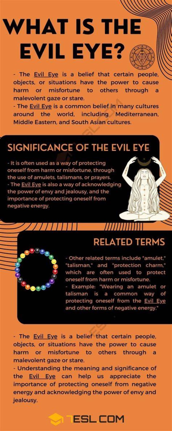 Where should the evil eye be placed in a room?