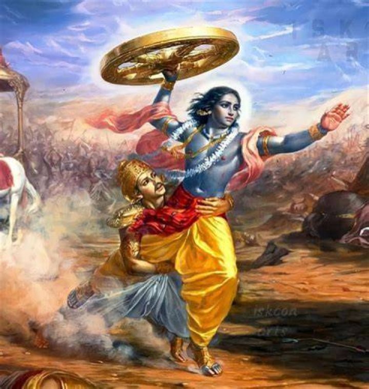 Which bow did Krishna break?