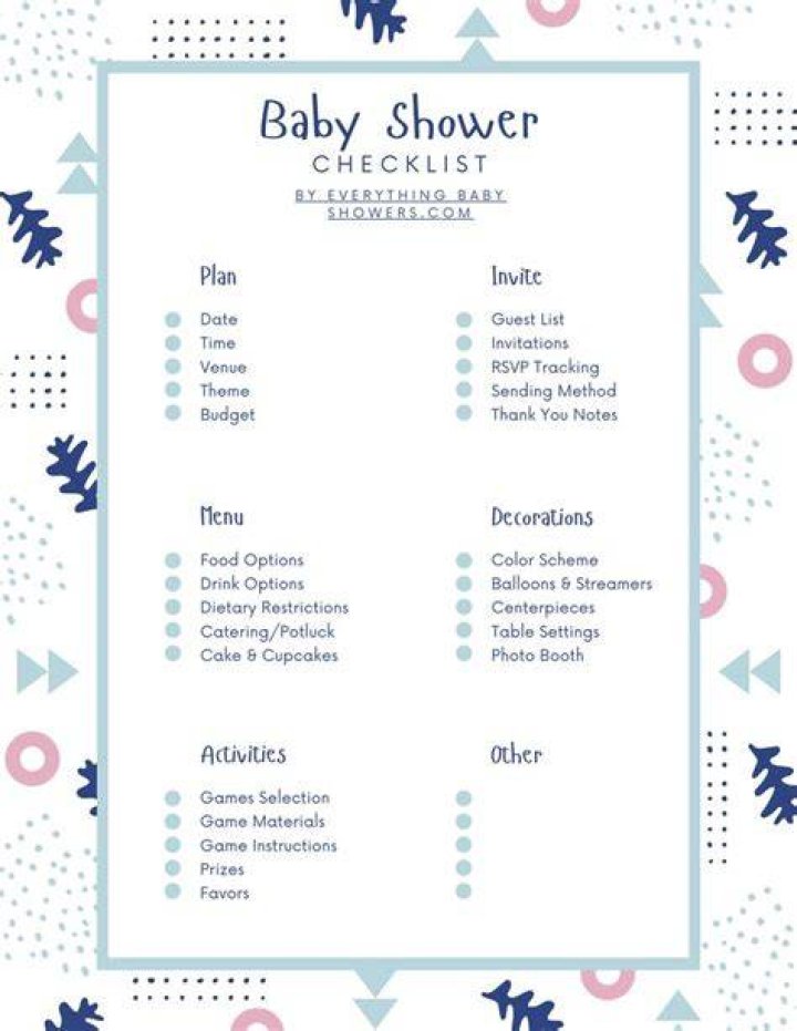 Who is supposed to organize baby shower?