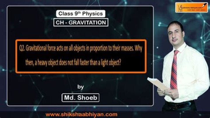 Why a heavy object does not fall faster than a light object?