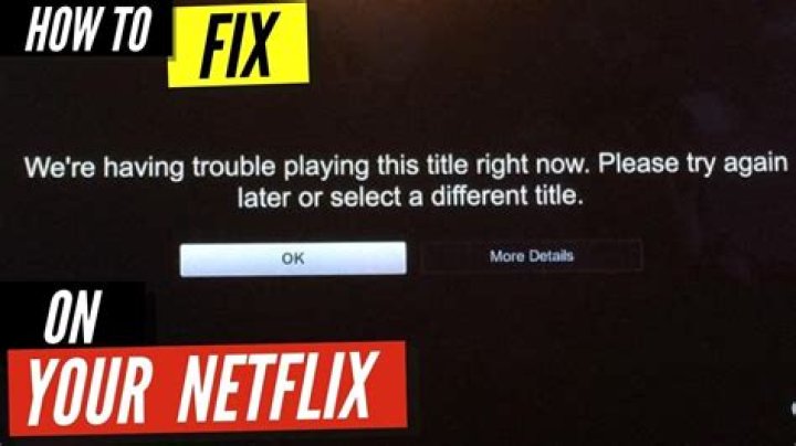 Why does Netflix keep saying we're having trouble playing this title?